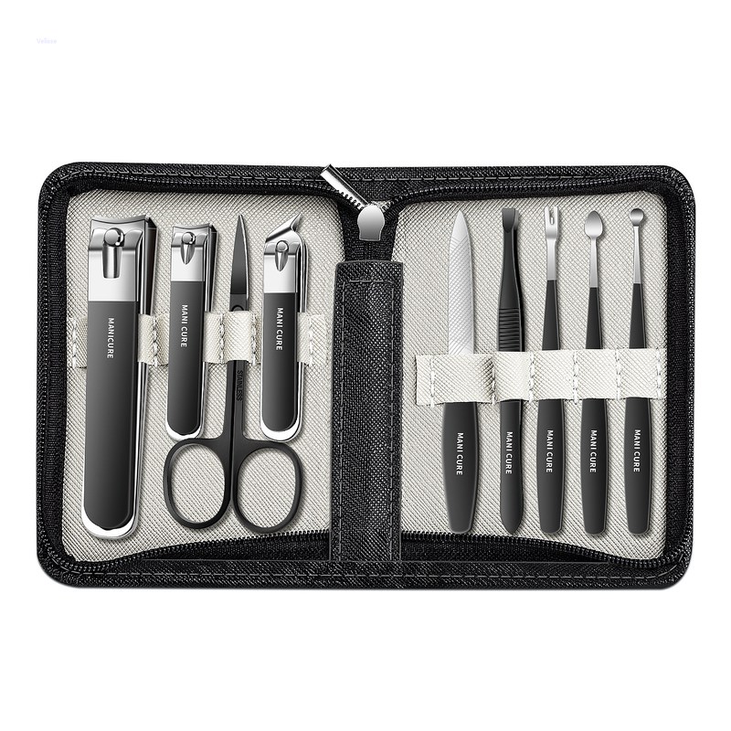 Mens Grooming Kit Gift Set - مجموعة مقصات أظافر من الفولاذ المقاوم