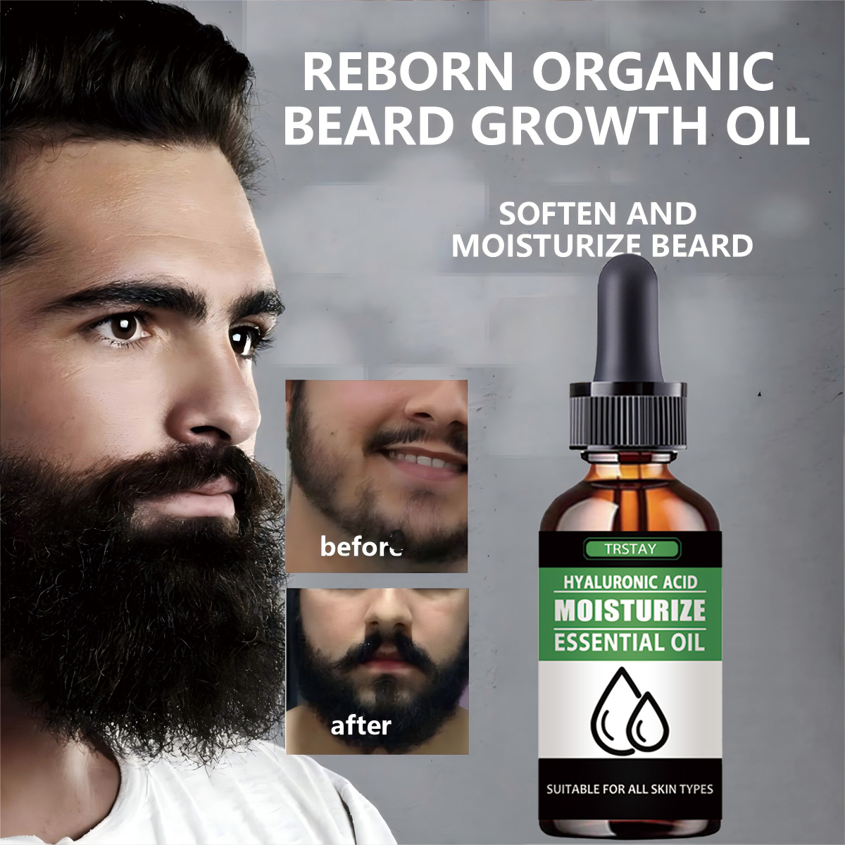 Men'S Grooming Facial - 100% طبيعي تسريع شعر الوجه تنمو