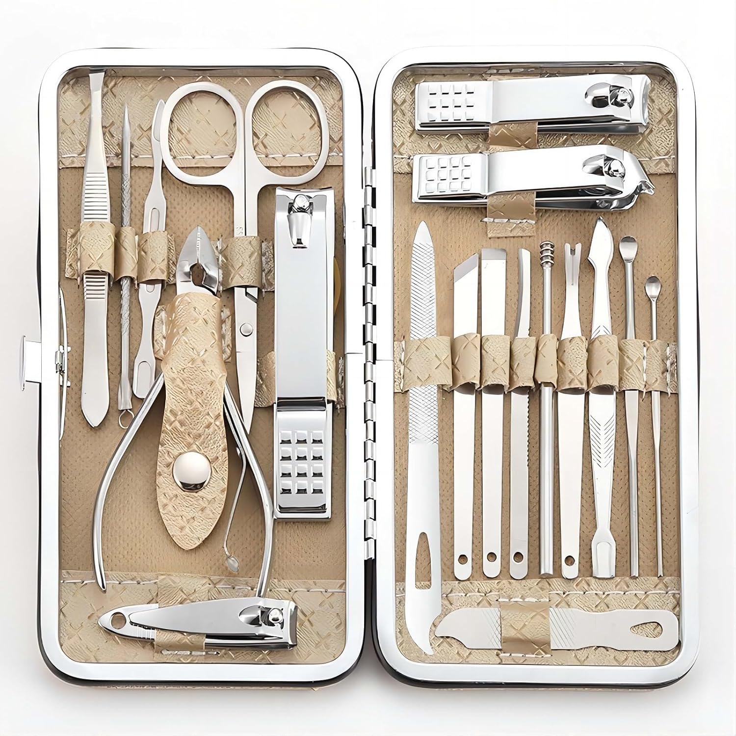 Mens Grooming Kit Gift Set - طقم مانيكير 19 في 1، أدوات