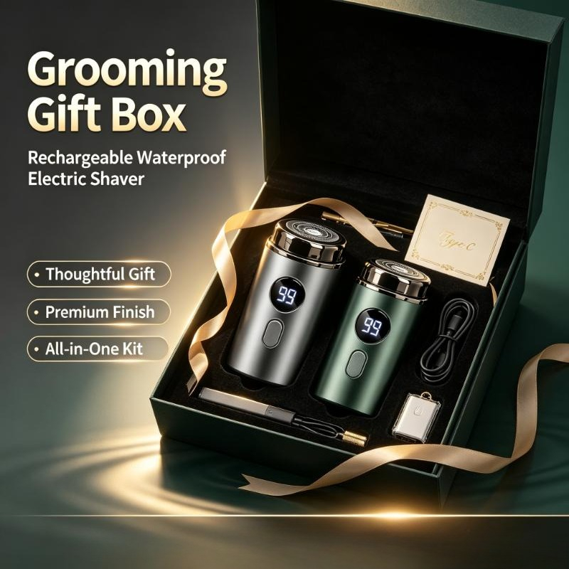 Men'S Grooming Boxes - ماكينة حلاقة كهربائية قابلة لإعادة الشحن