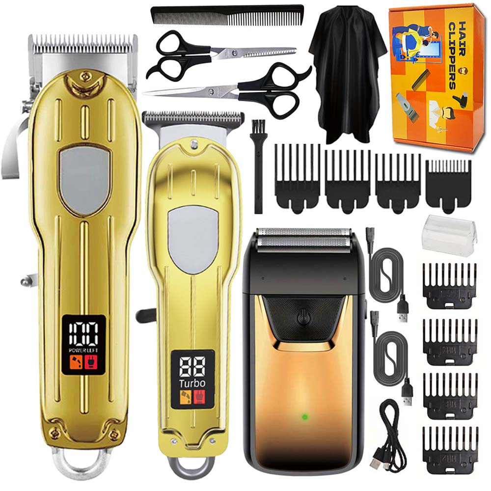 Mens Grooming Kit Gift Set - مجموعة ماكينة حلاقة احترافية 3 في