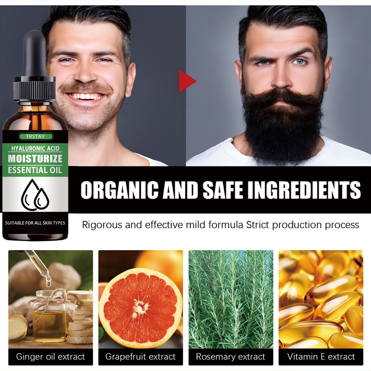 100% طبيعي تسريع شعر الوجه تنم - مراجعة Men'S Grooming Facial وسعره