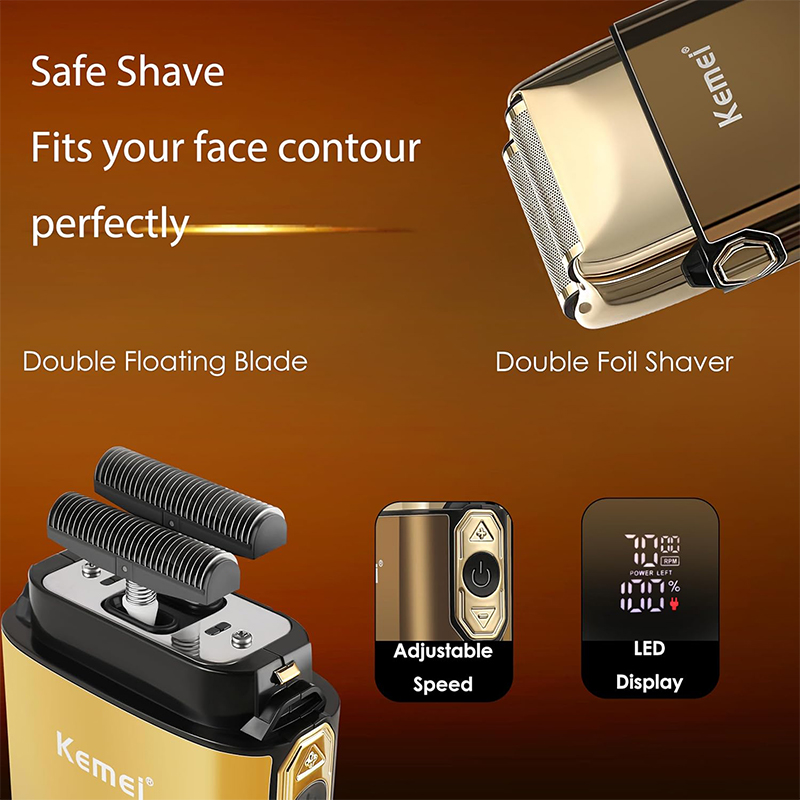 ماكينة حلاقة كهربائية Kemei KM - مراجعة Men'S Grooming Boxes وسعره