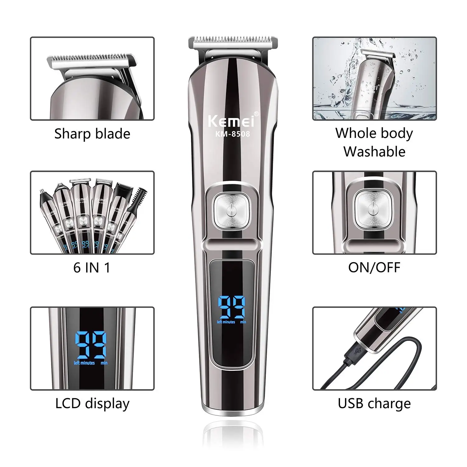 ماكينة حلاقة كهربائية متعددة ا - مراجعة Men'S Grooming Boxes وسعره