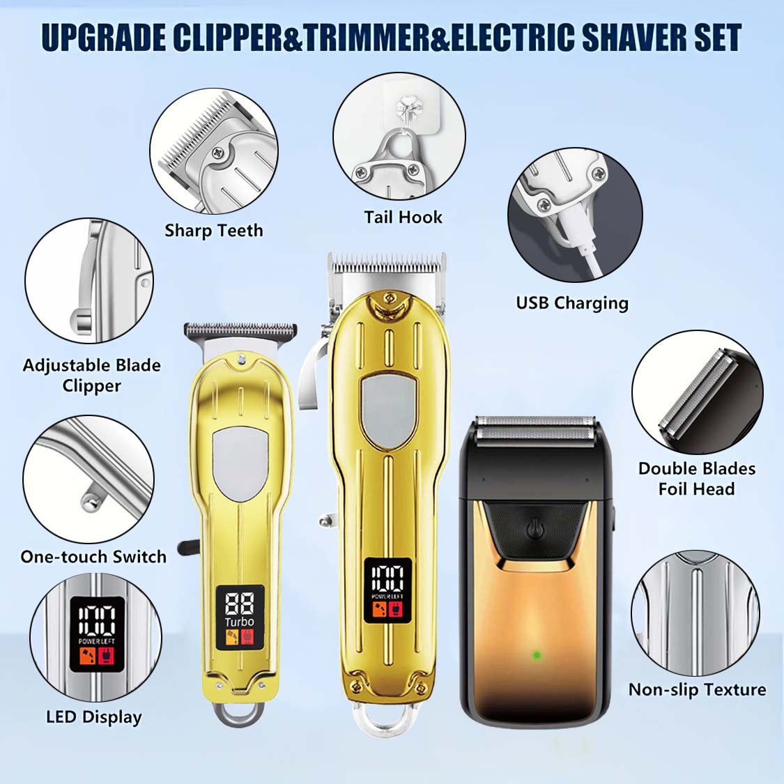 مجموعة ماكينة حلاقة احترافية 3 - مراجعة Mens Grooming Kit Gift Set وسعره